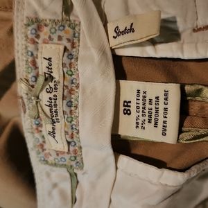 Abercrombie Stretch Kahki flare leg pants size 8R